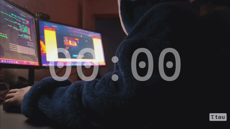 a demo timelapse created in tau